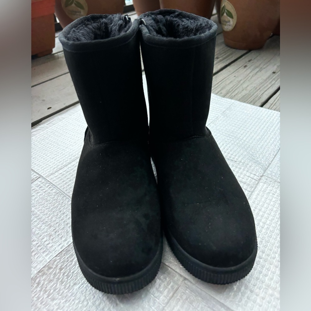 Black winter boots, girls, Size US 3